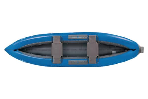 Blue inflatable kayak for travel adventures - Traveler Top Blue.